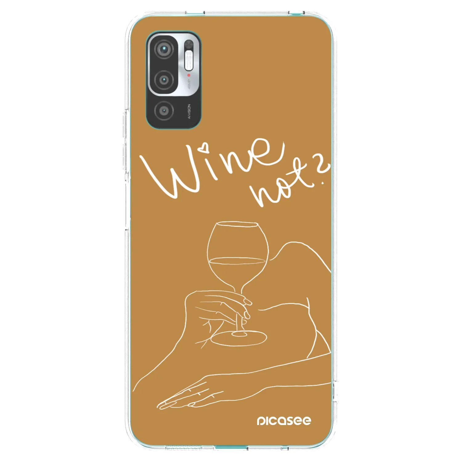 Picasee silikonski prozorni ovitek za Xiaomi Redmi Note 10 5G - Wine not