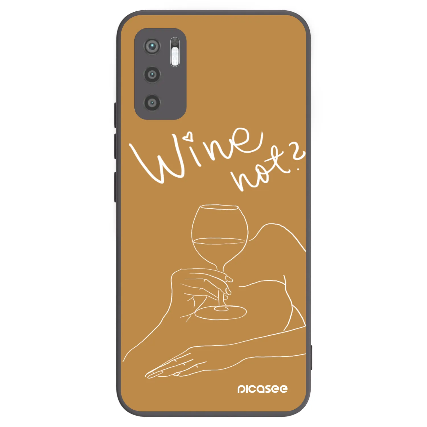 Picasee silikonski črni ovitek za Xiaomi Redmi Note 10 5G - Wine not