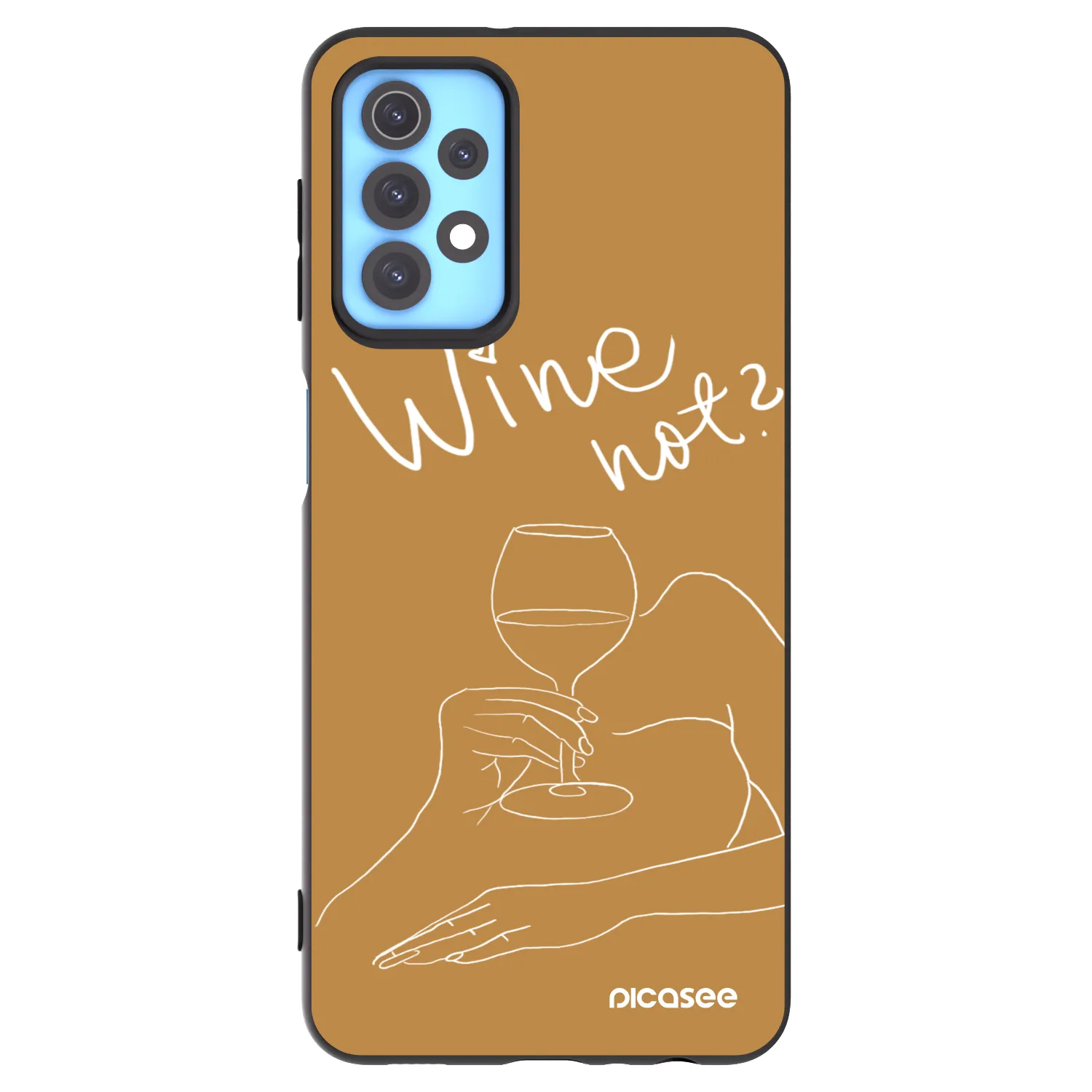 Picasee silikonski črni ovitek za Samsung Galaxy A32 4G SM-A325F - Wine not