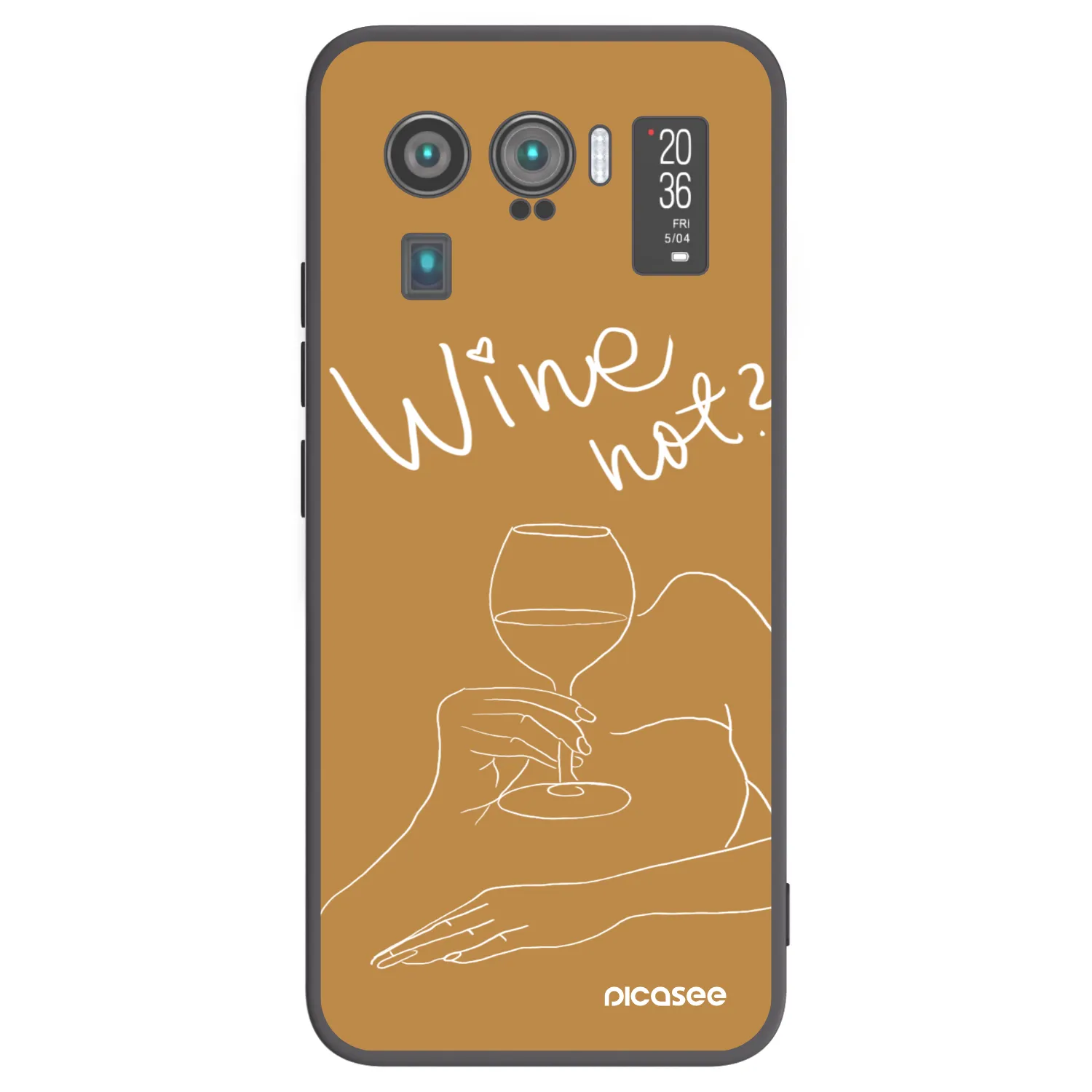 Picasee silikonski črni ovitek za Xiaomi Mi 11 Ultra - Wine not