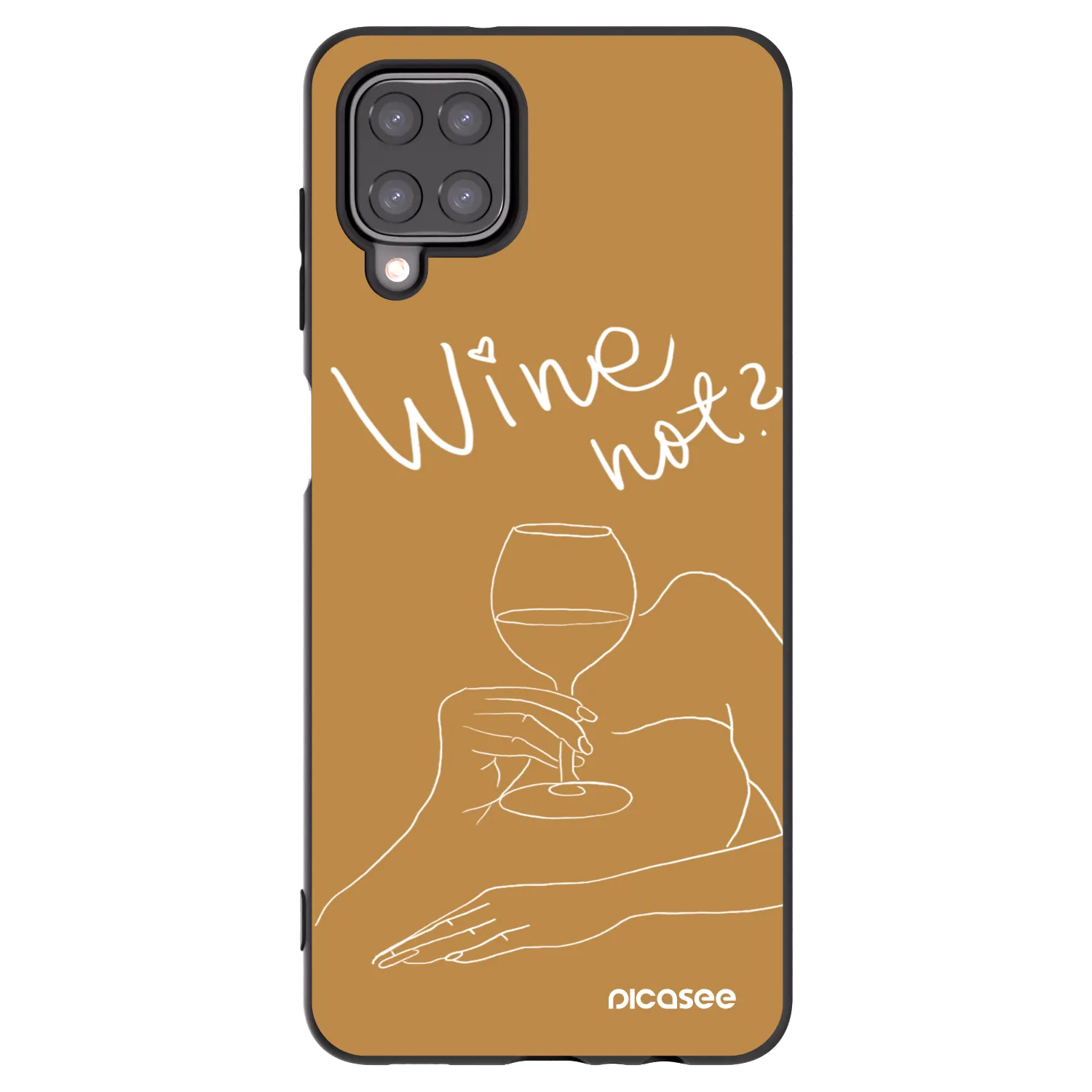 Picasee silikonski črni ovitek za Samsung Galaxy M12 M127F - Wine not