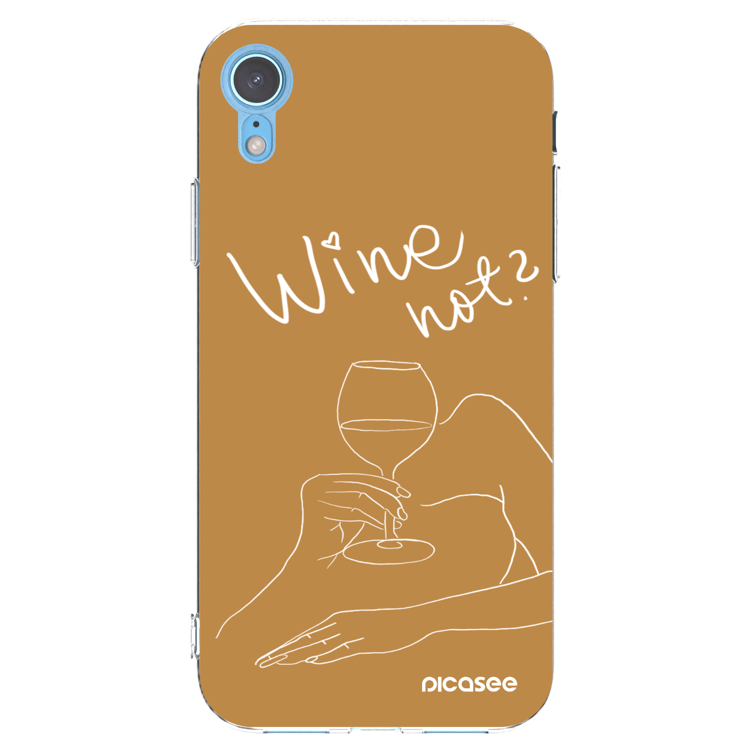 Picasee silikonski prozorni ovitek za Apple iPhone XR - Wine not