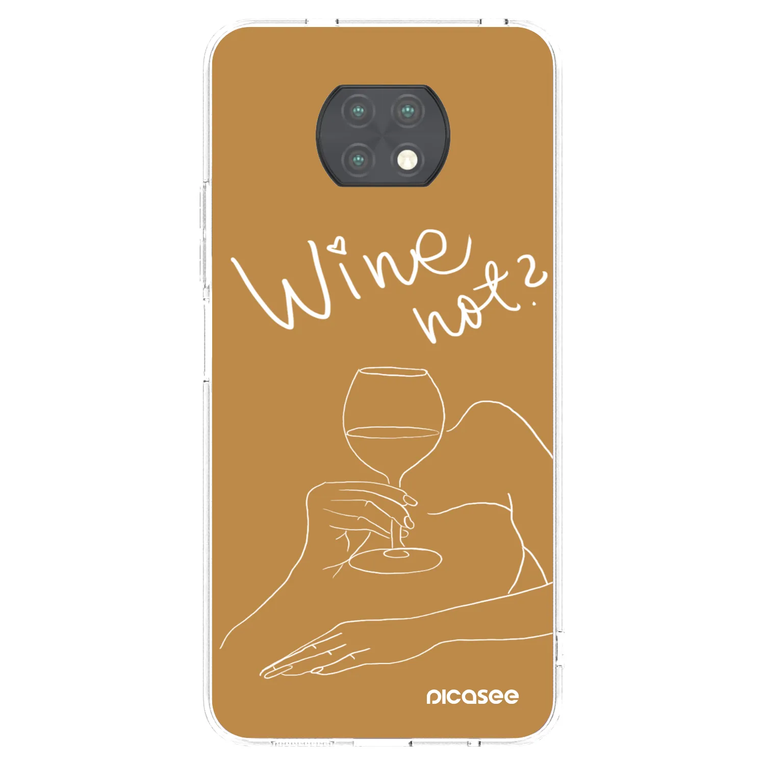 Picasee silikonski prozorni ovitek za Xiaomi Redmi Note 9T - Wine not