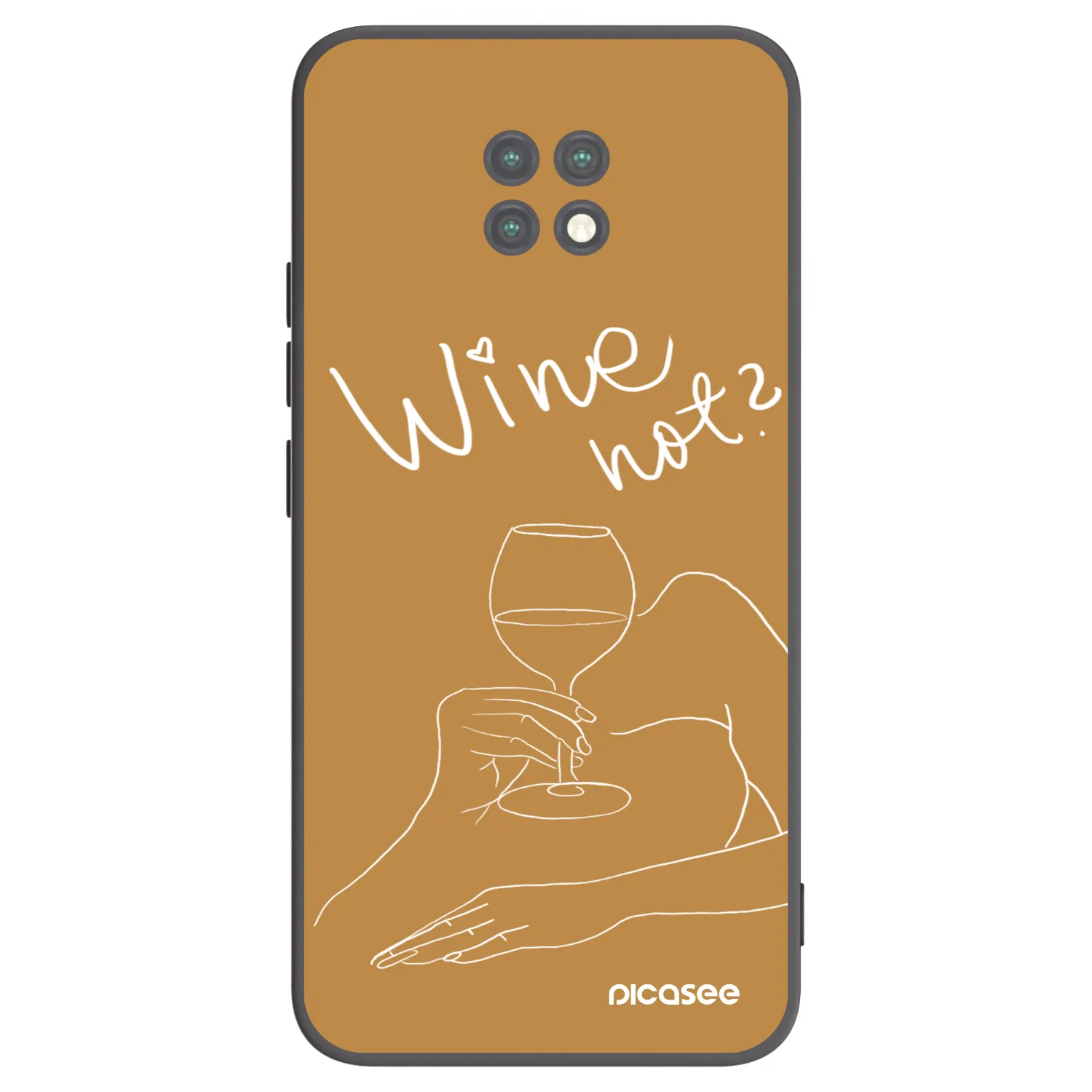 Picasee silikonski črni ovitek za Xiaomi Redmi Note 9T - Wine not