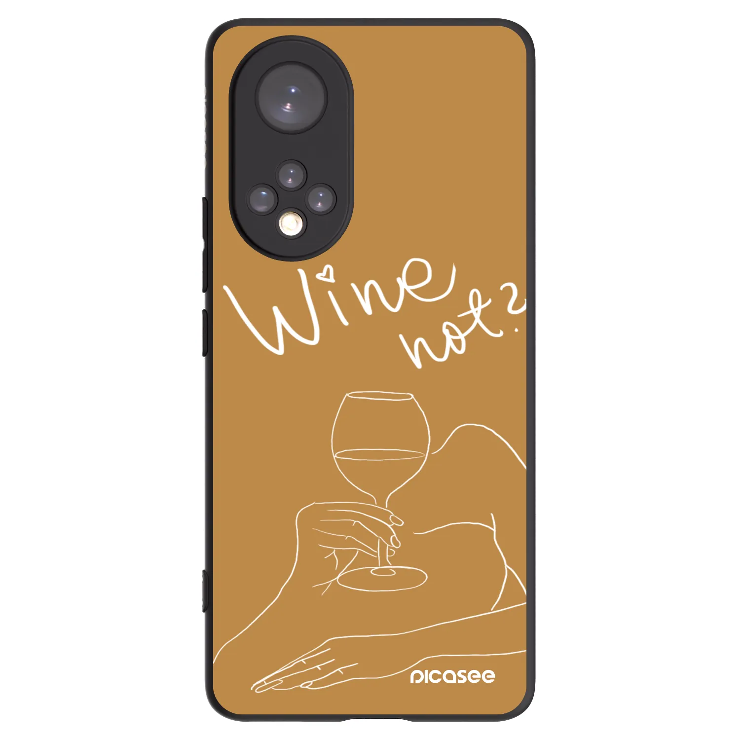 Picasee silikonski črni ovitek za Huawei Nova 9 - Wine not