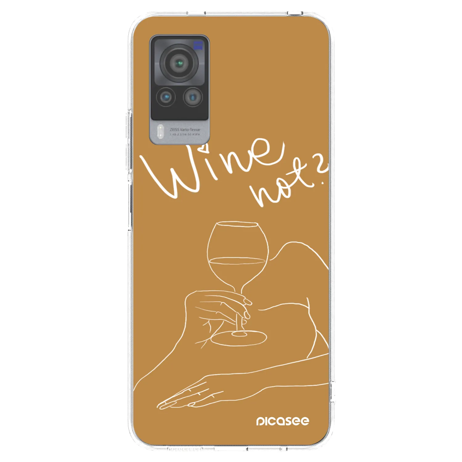 Picasee silikonski prozorni ovitek za Vivo X60 Pro 5G - Wine not