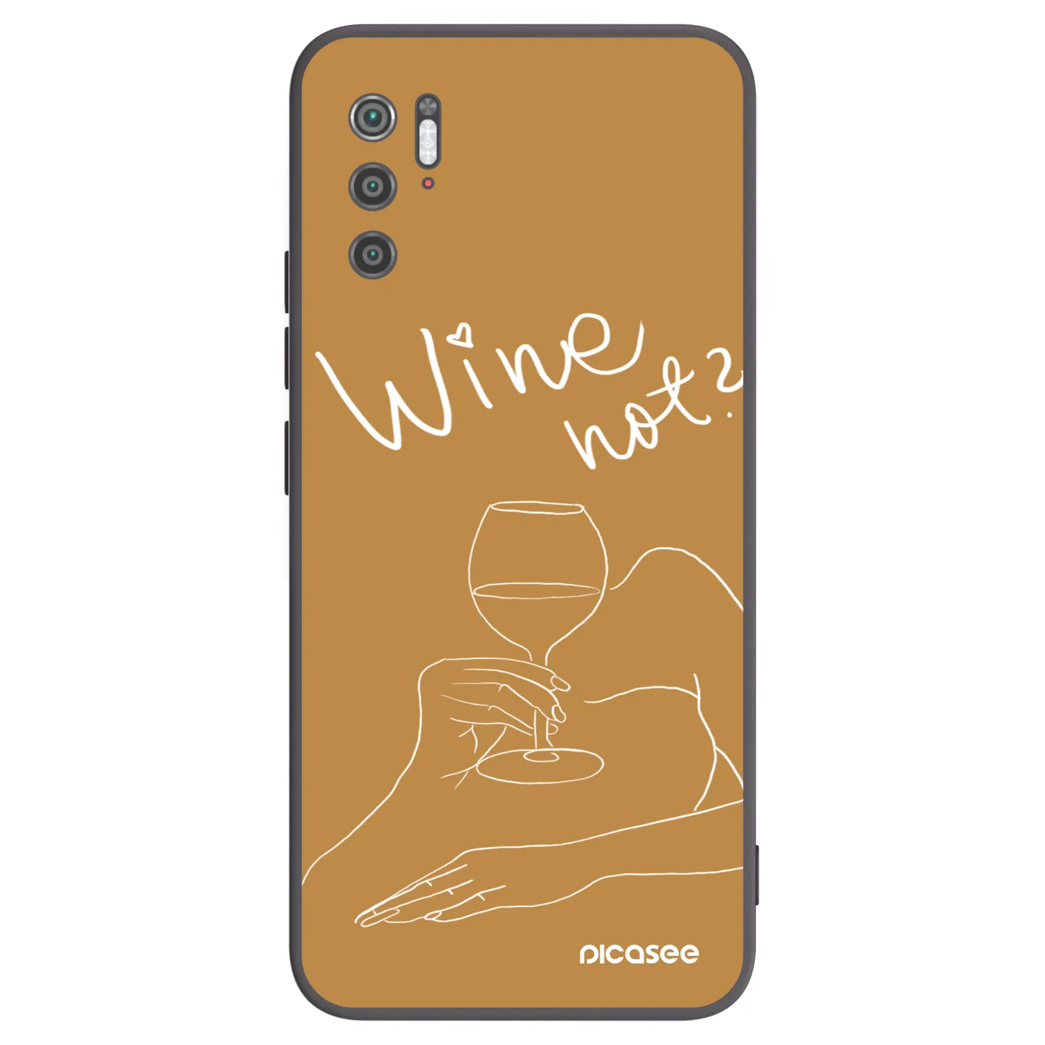 Picasee silikonski črni ovitek za Xiaomi Poco M3 Pro 5G - Wine not