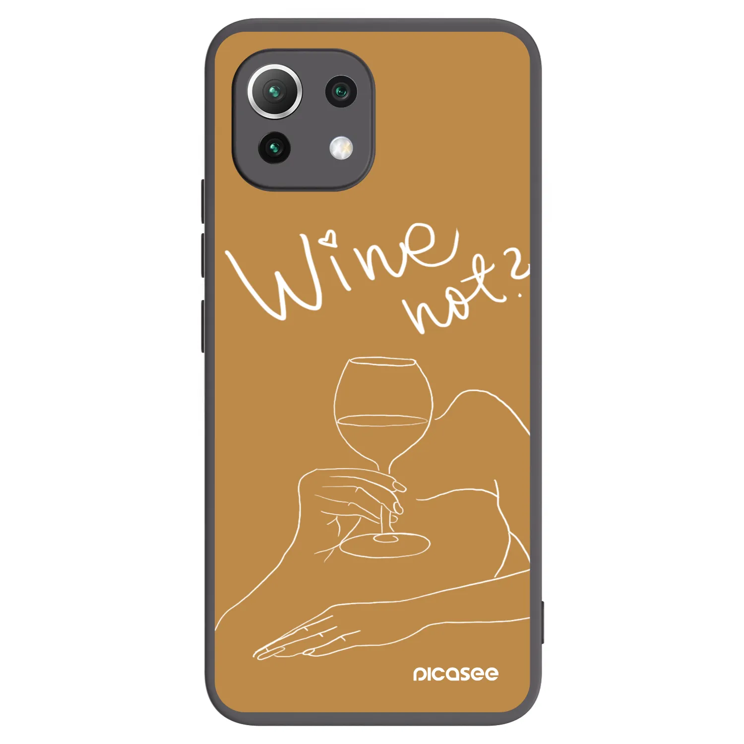 Picasee silikonski črni ovitek za Xiaomi 11 Lite 5G NE - Wine not