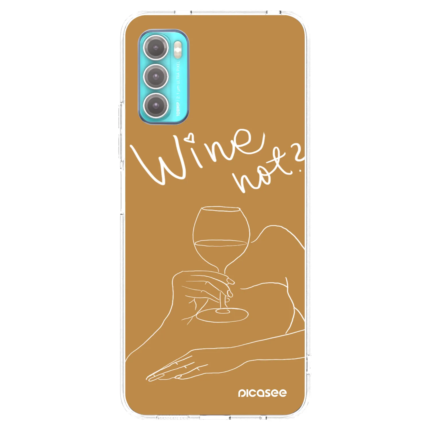 Picasee silikonski prozorni ovitek za Motorola Moto G60 - Wine not