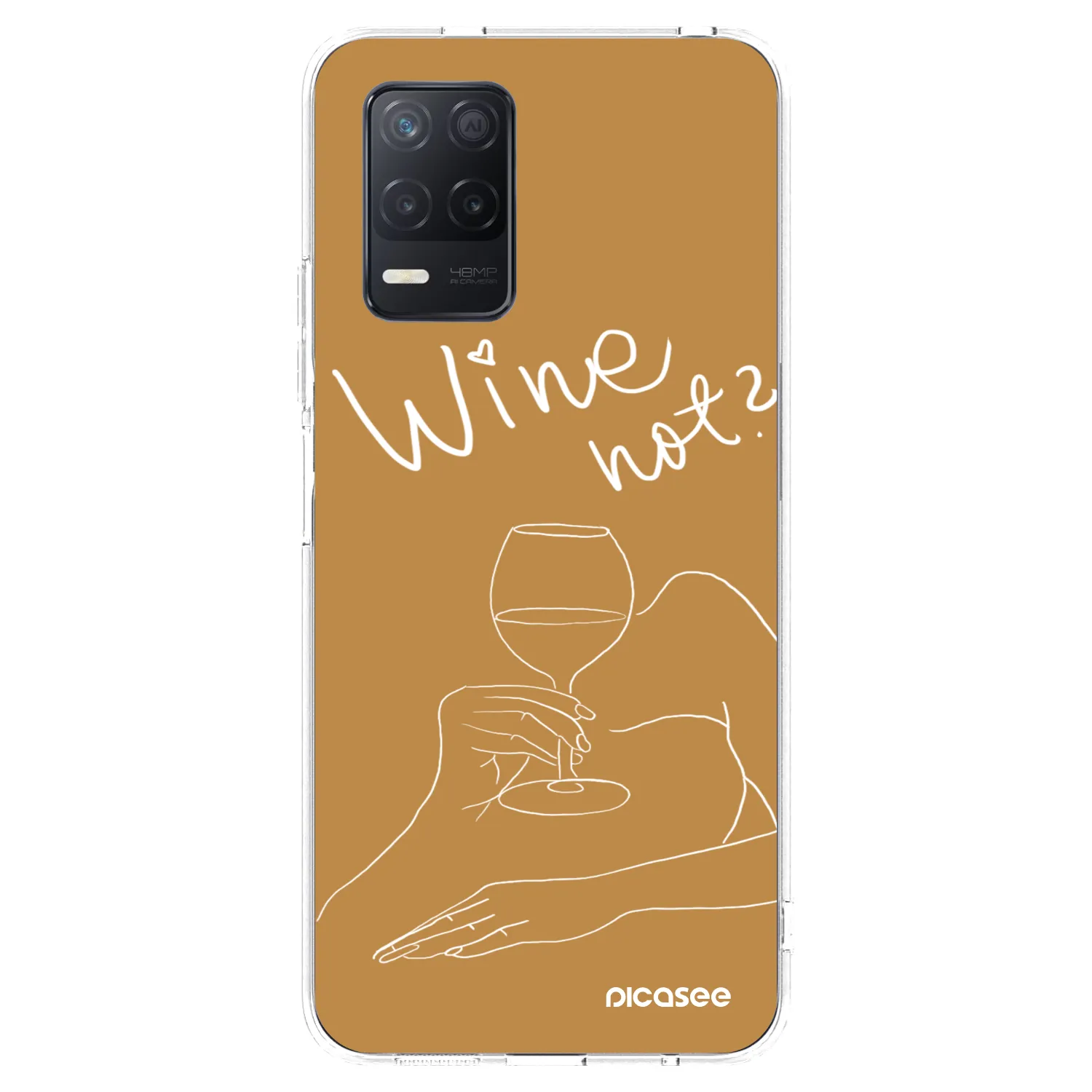 Picasee silikonski prozorni ovitek za Realme 8 5G - Wine not