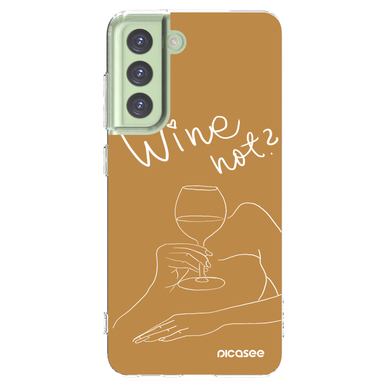 Picasee silikonski prozorni ovitek za Samsung Galaxy S21 FE 5G - Wine not