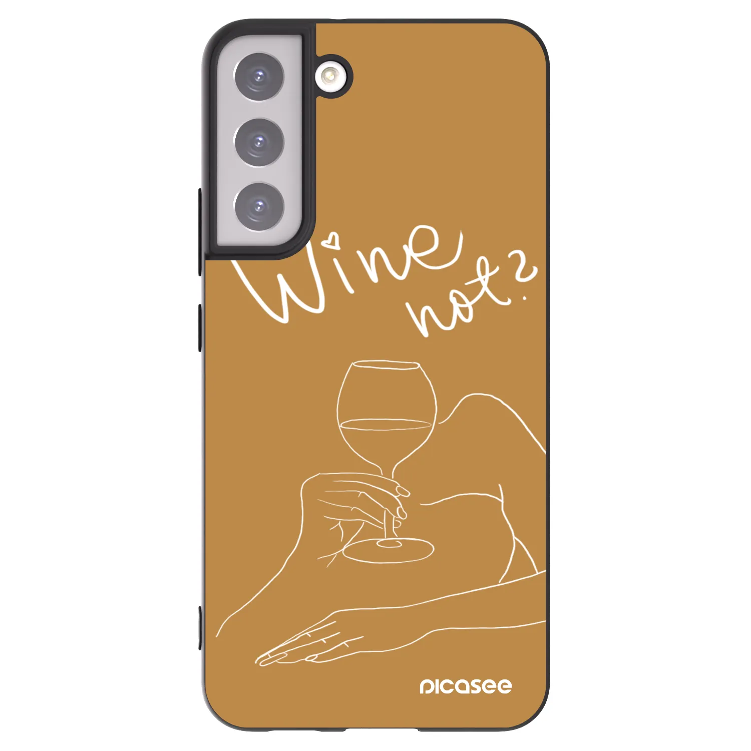 Picasee silikonski črni ovitek za Samsung Galaxy S22+ 5G - Wine not