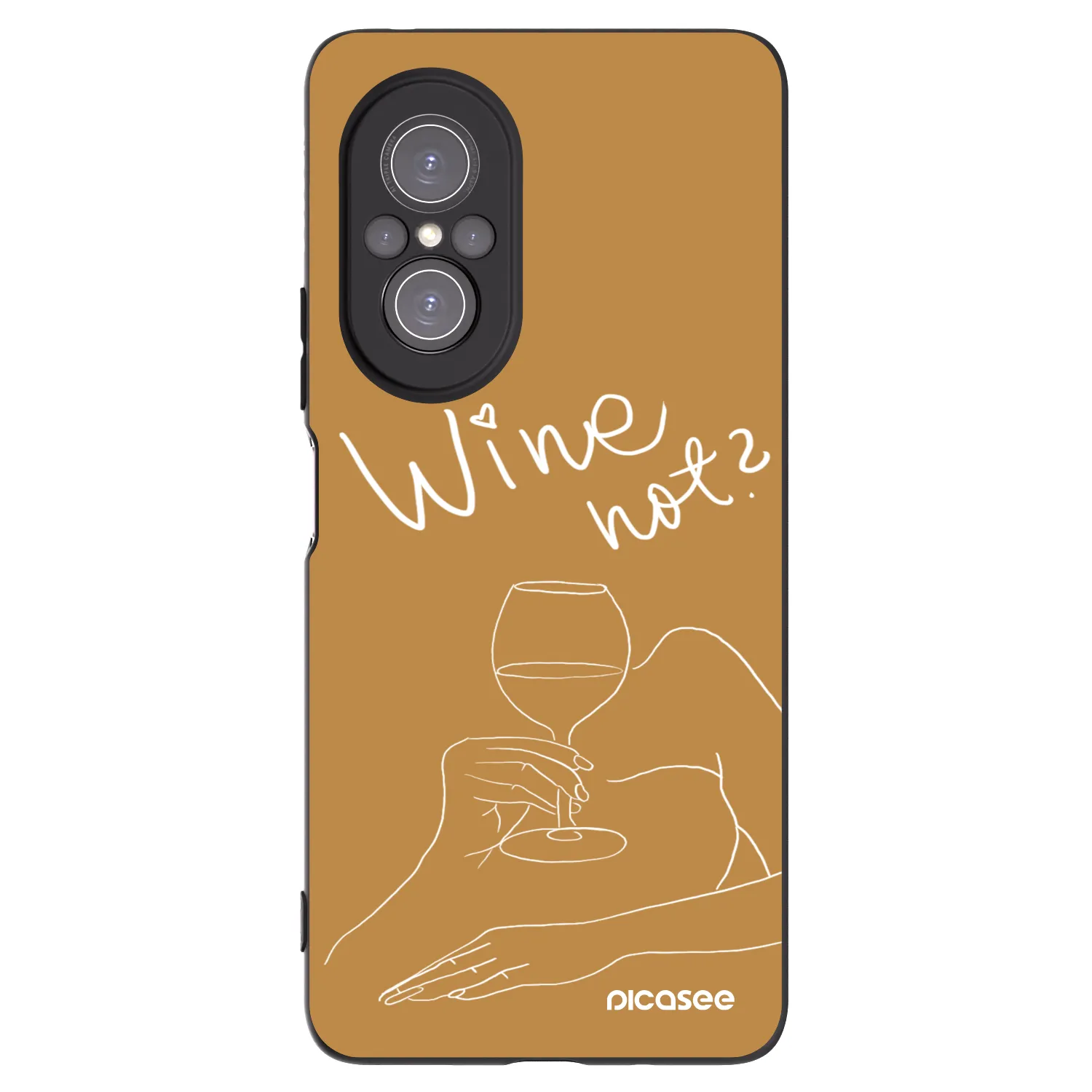 Picasee silikonski črni ovitek za Huawei Nova 9 SE - Wine not