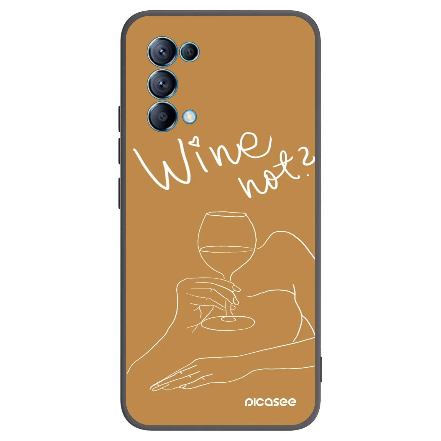 Picasee silikonski črni ovitek za OPPO Reno 5 5G - Wine not