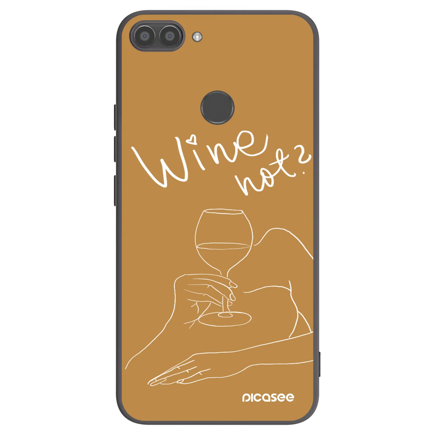 Picasee silikonski črni ovitek za Huawei P Smart - Wine not
