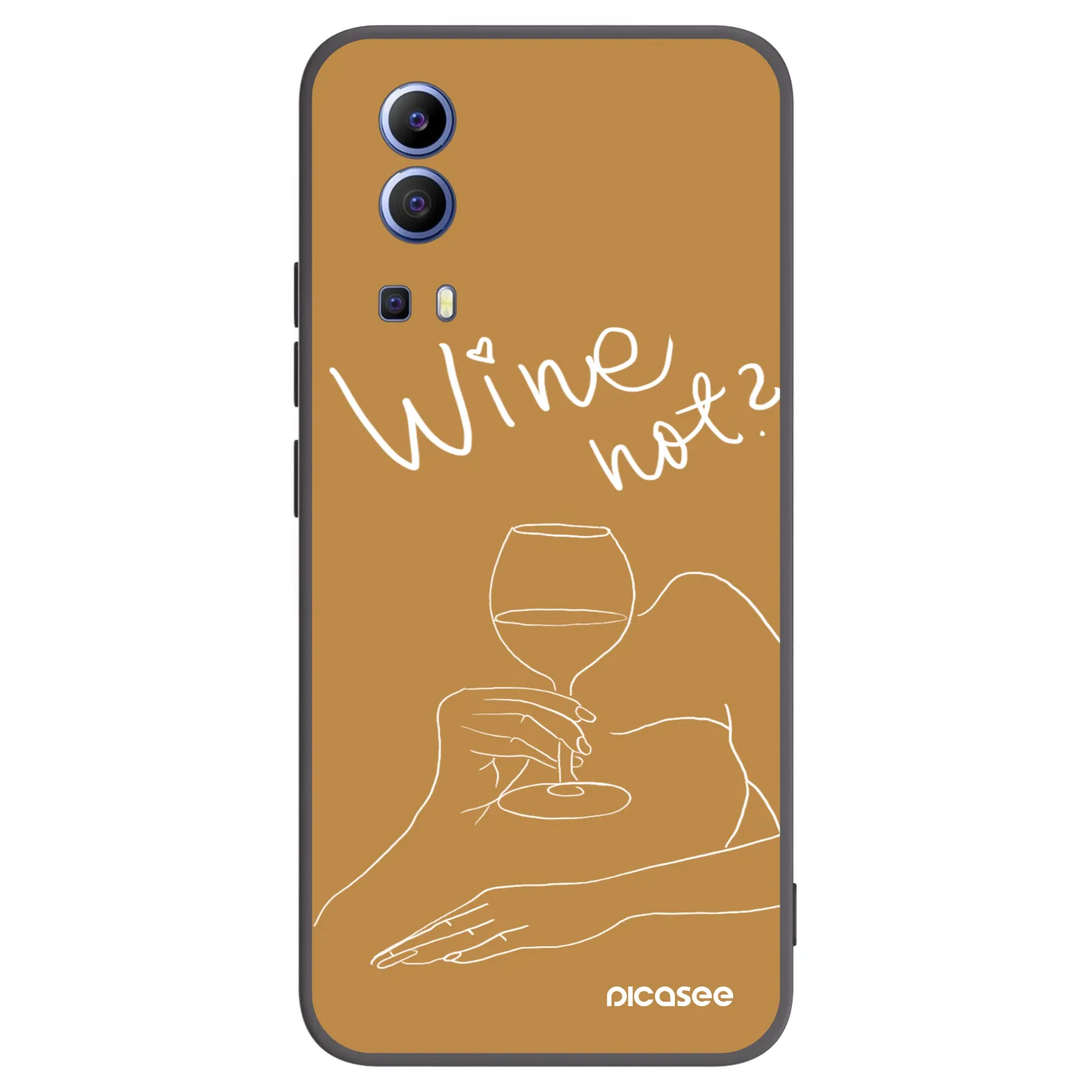 Picasee silikonski črni ovitek za Vivo Y52 5G - Wine not