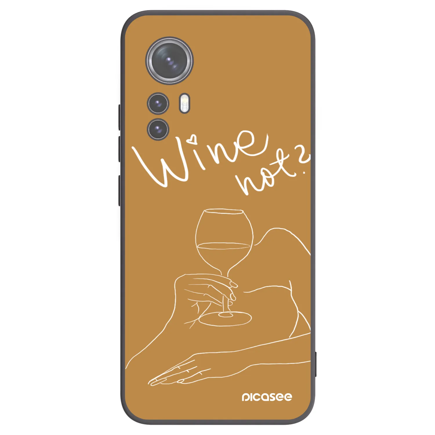 Picasee silikonski črni ovitek za Xiaomi 12X - Wine not