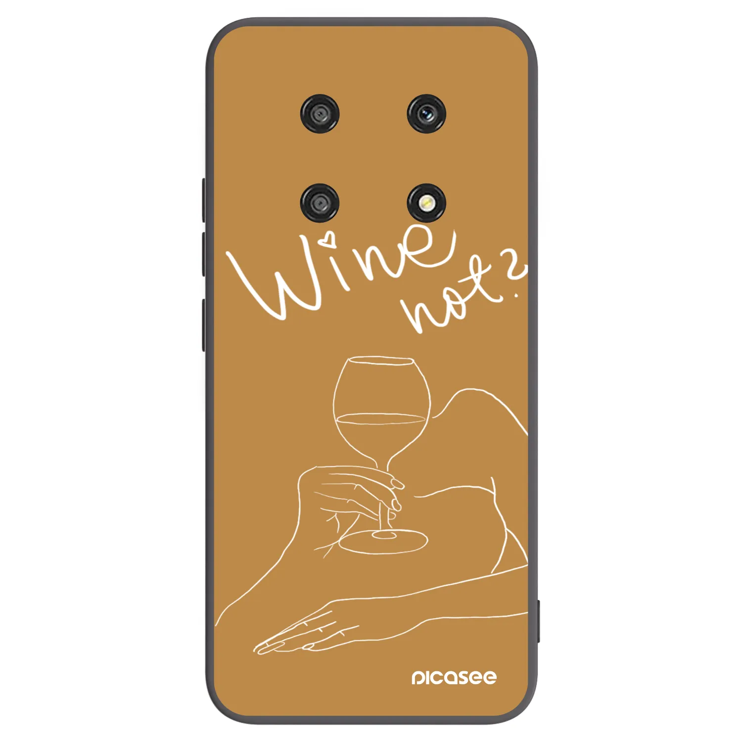 Picasee silikonski črni ovitek za Honor Magic4 Lite 5G - Wine not