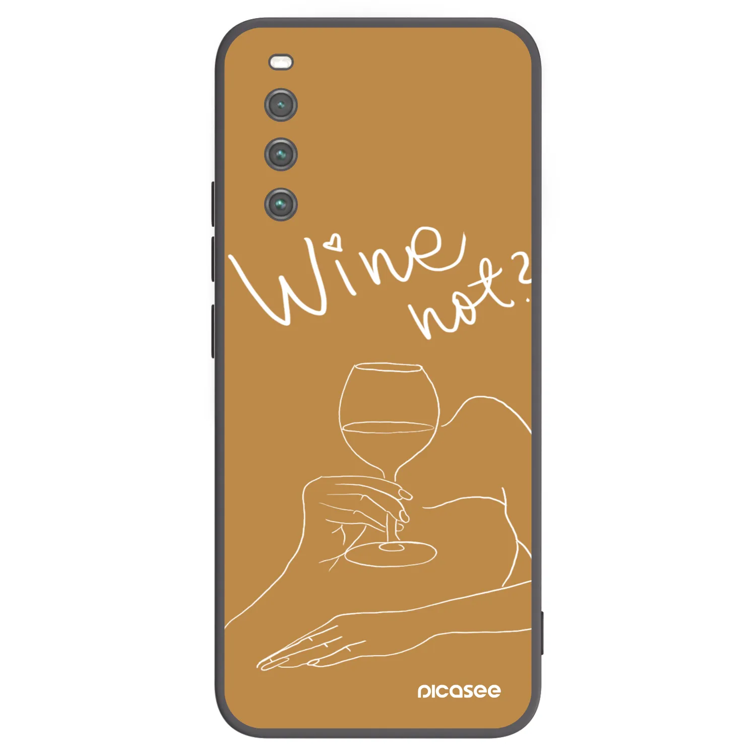 Picasee silikonski črni ovitek za Sony Xperia 10 IV 5G - Wine not