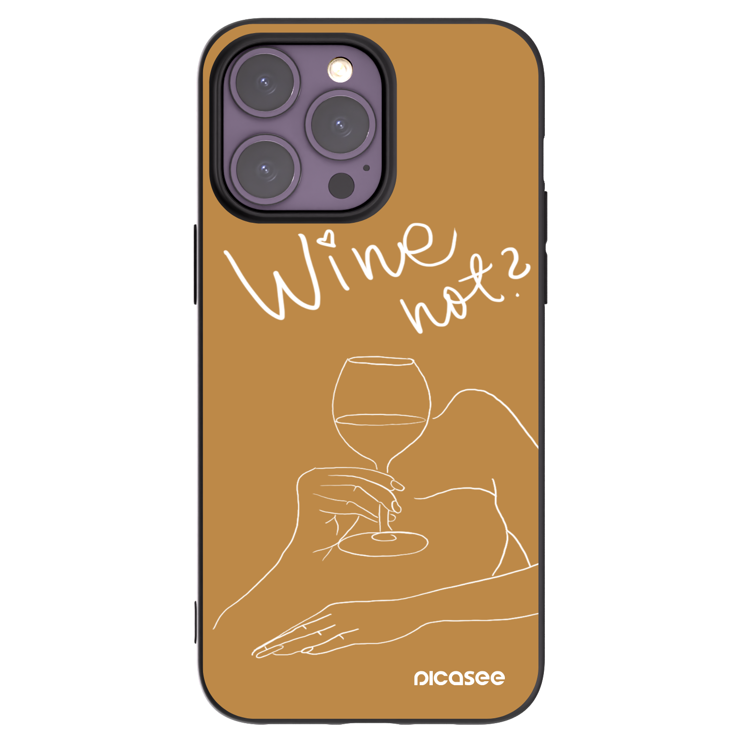 Picasee silikonski črni ovitek za Apple iPhone 14 Pro Max - Wine not