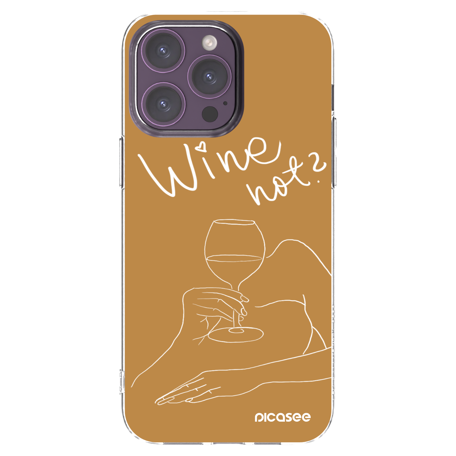 Picasee silikonski prozorni ovitek za Apple iPhone 14 Pro Max - Wine not