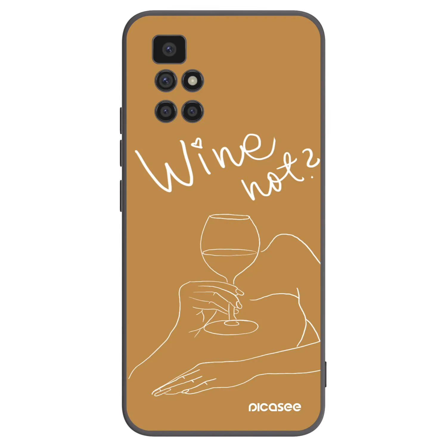 Picasee silikonski črni ovitek za Xiaomi Redmi 10 (2022) - Wine not