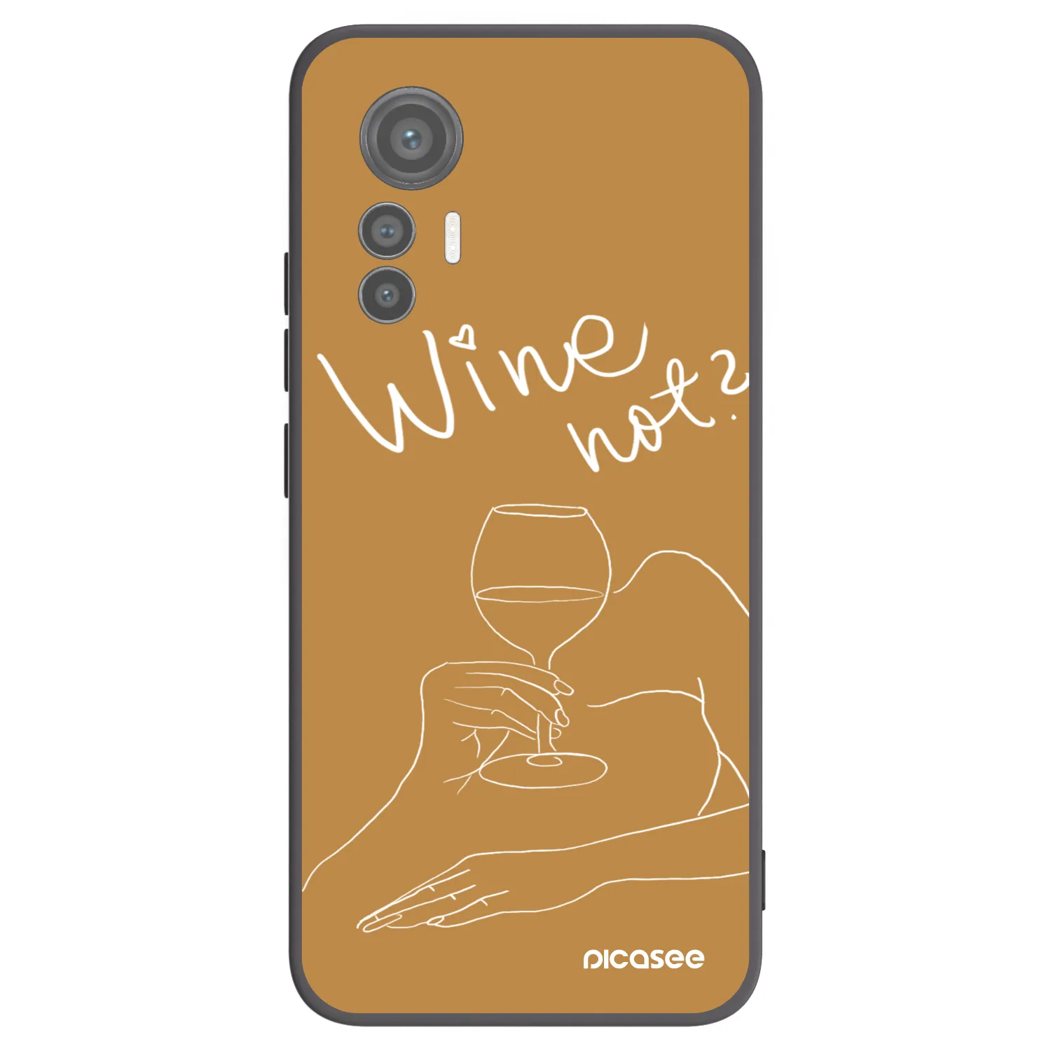 Picasee silikonski črni ovitek za Xiaomi 12 Lite - Wine not