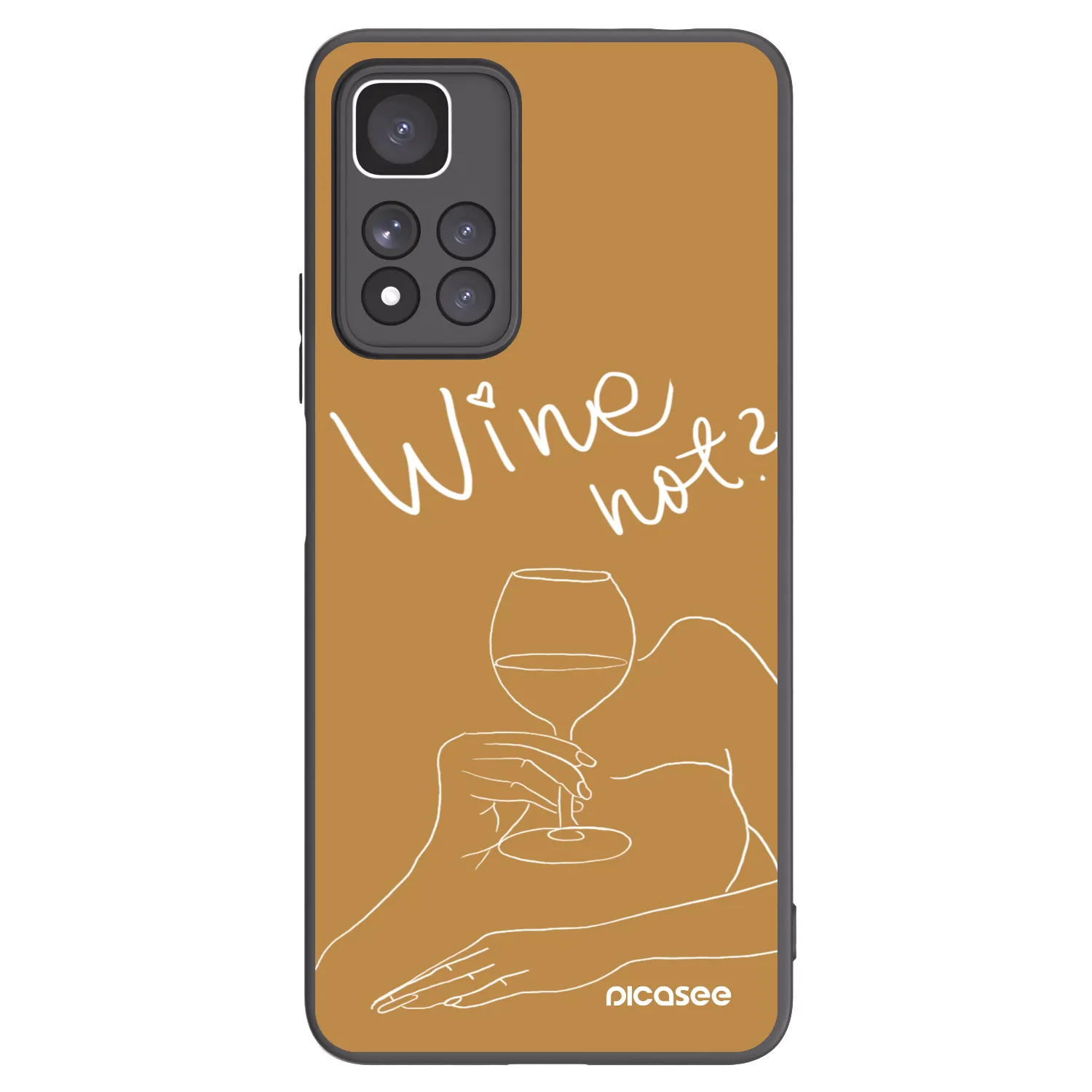 Picasee silikonski črni ovitek za Xiaomi Redmi Note 11 Pro+ 5G - Wine not