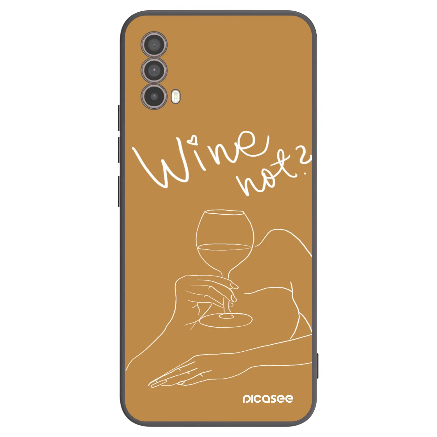 Picasee silikonski črni ovitek za Motorola Moto E40 - Wine not