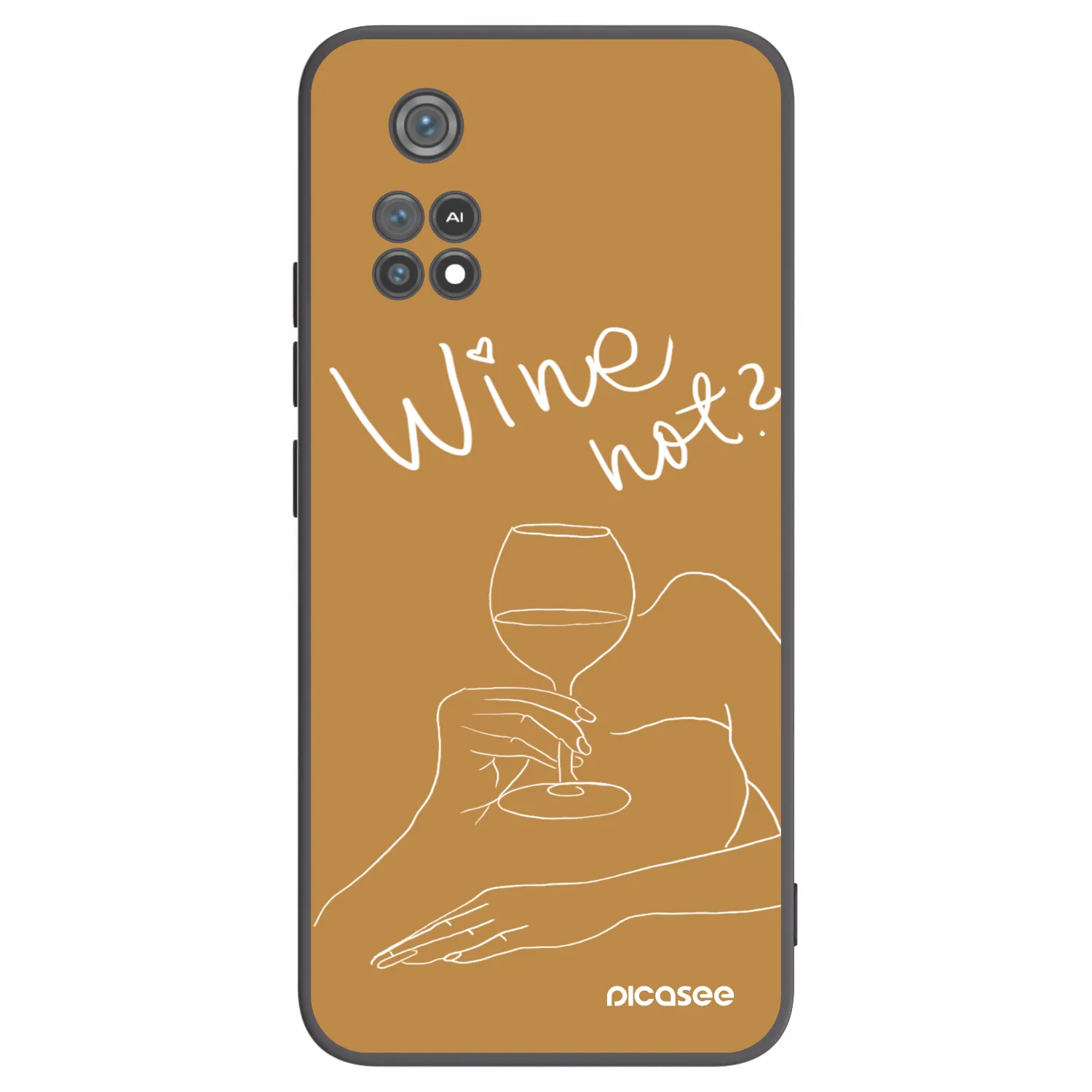 Picasee silikonski črni ovitek za Xiaomi Poco M4 Pro - Wine not