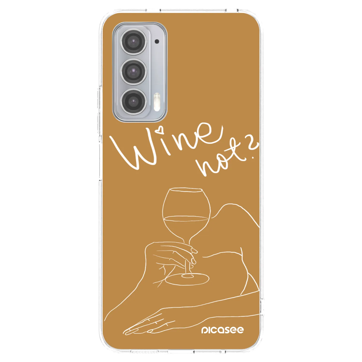 Picasee silikonski prozorni ovitek za Motorola Edge 20 - Wine not