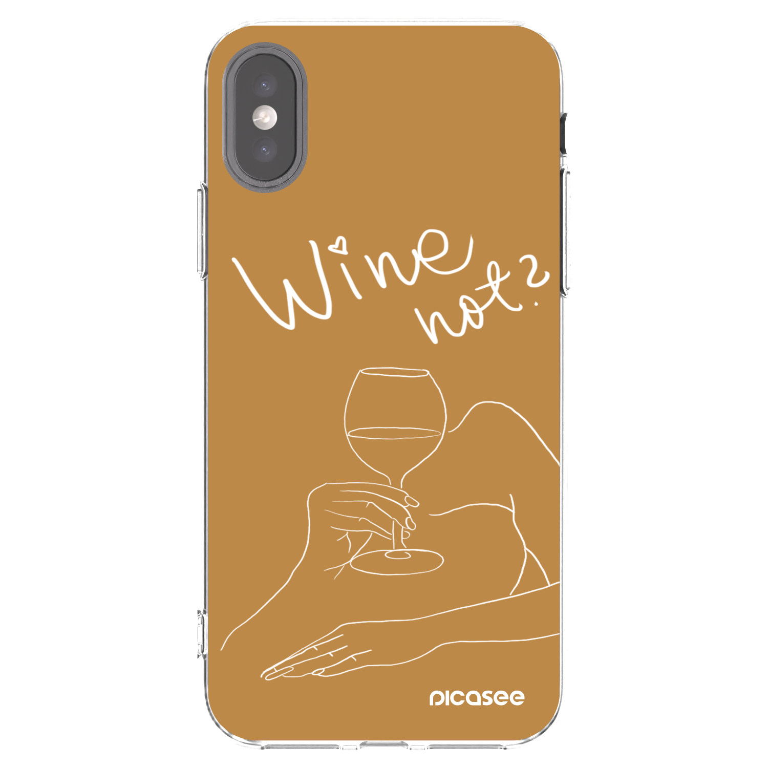 Picasee silikonski prozorni ovitek za Apple iPhone X/XS - Wine not