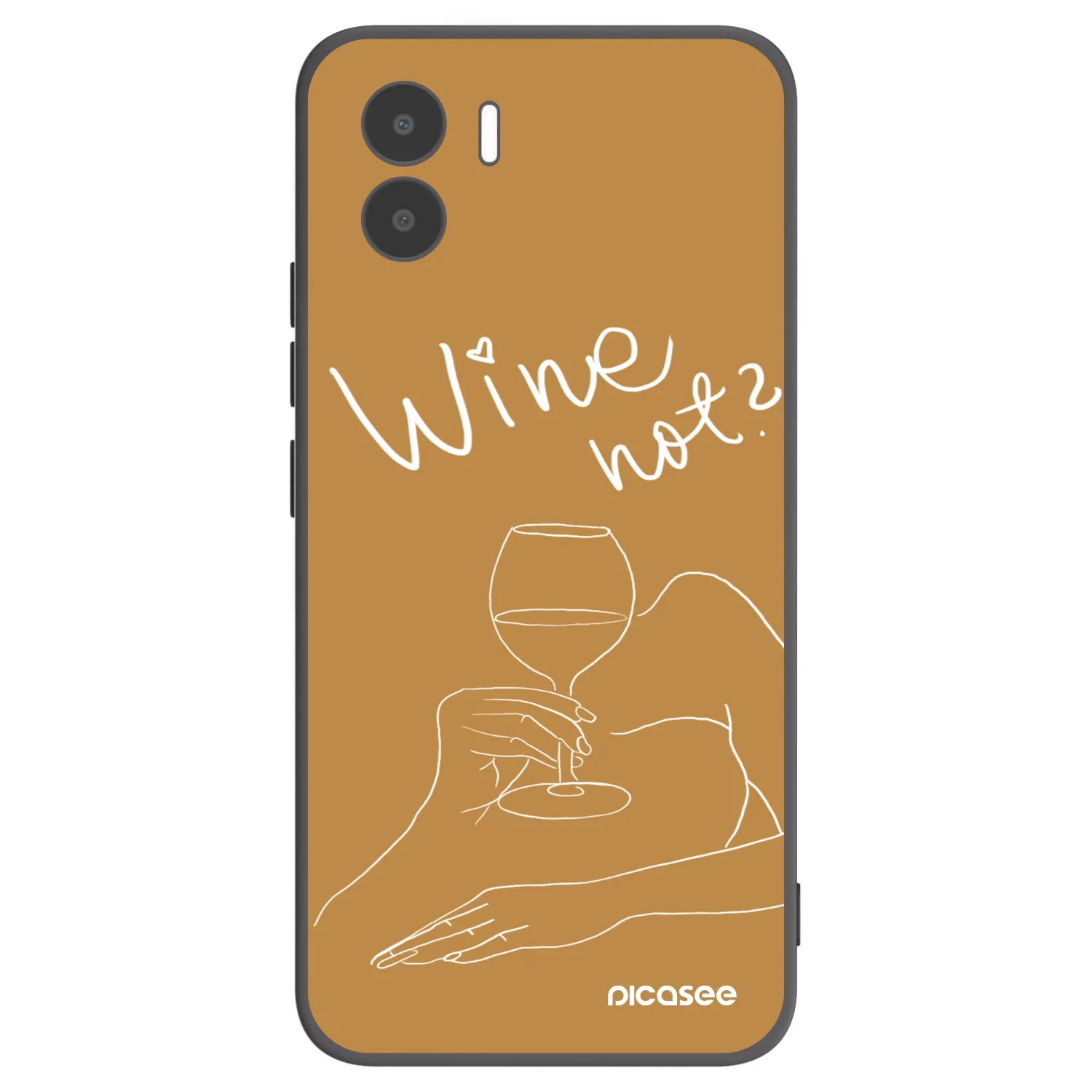 Picasee silikonski črni ovitek za Xiaomi Redmi A1 - Wine not