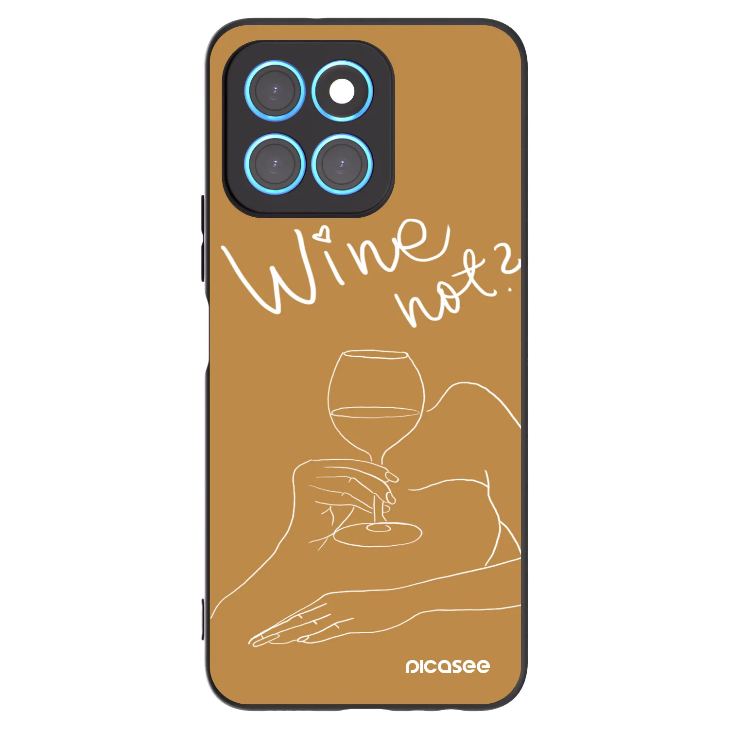 Picasee silikonski črni ovitek za Honor X8 5G - Wine not