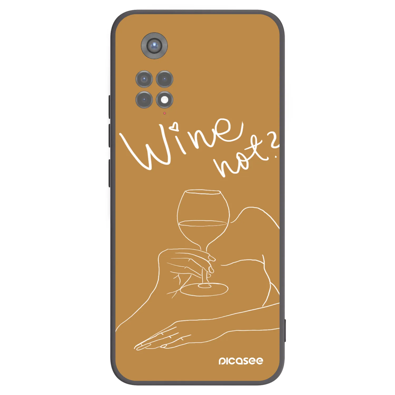 Picasee silikonski črni ovitek za Xiaomi Redmi Note 11S 5G - Wine not
