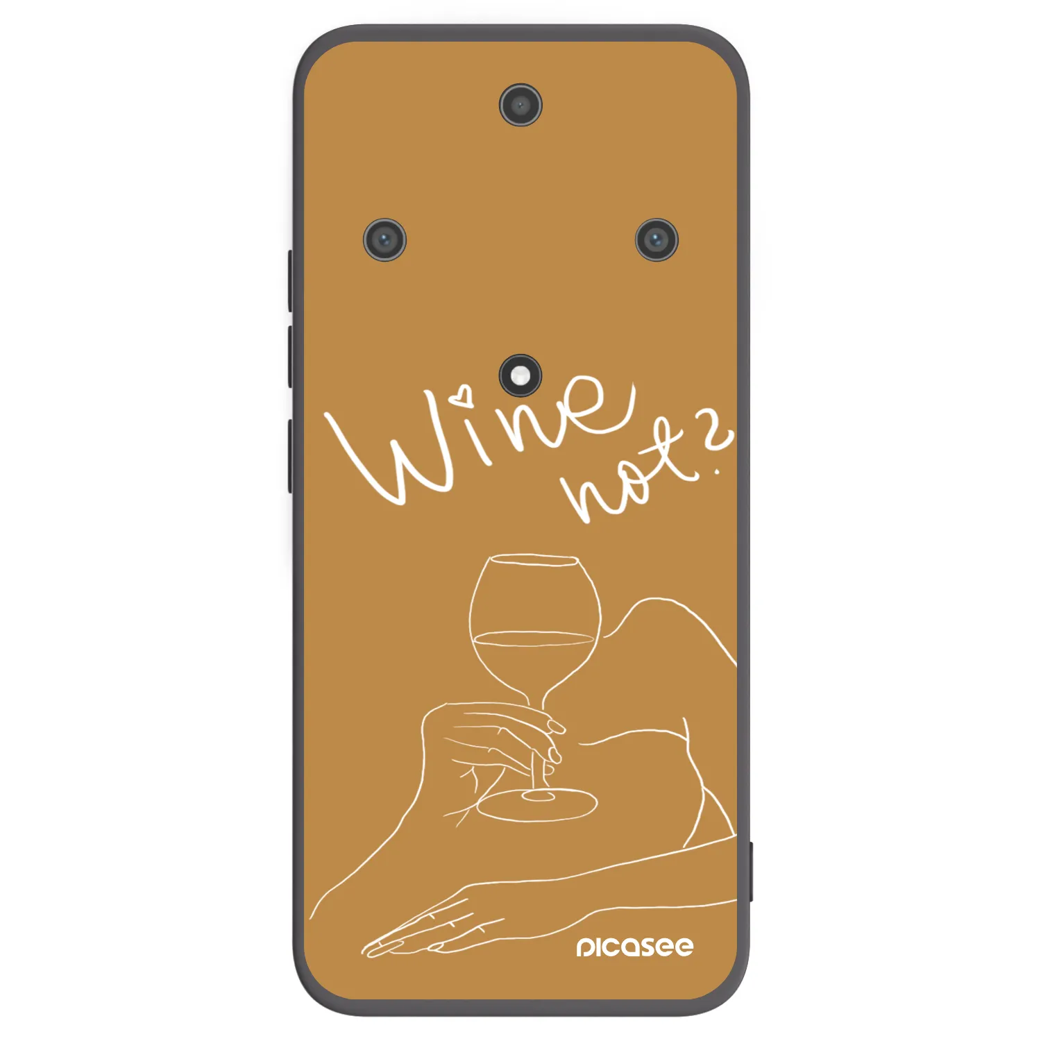 Picasee silikonski črni ovitek za Honor Magic5 Lite 5G - Wine not