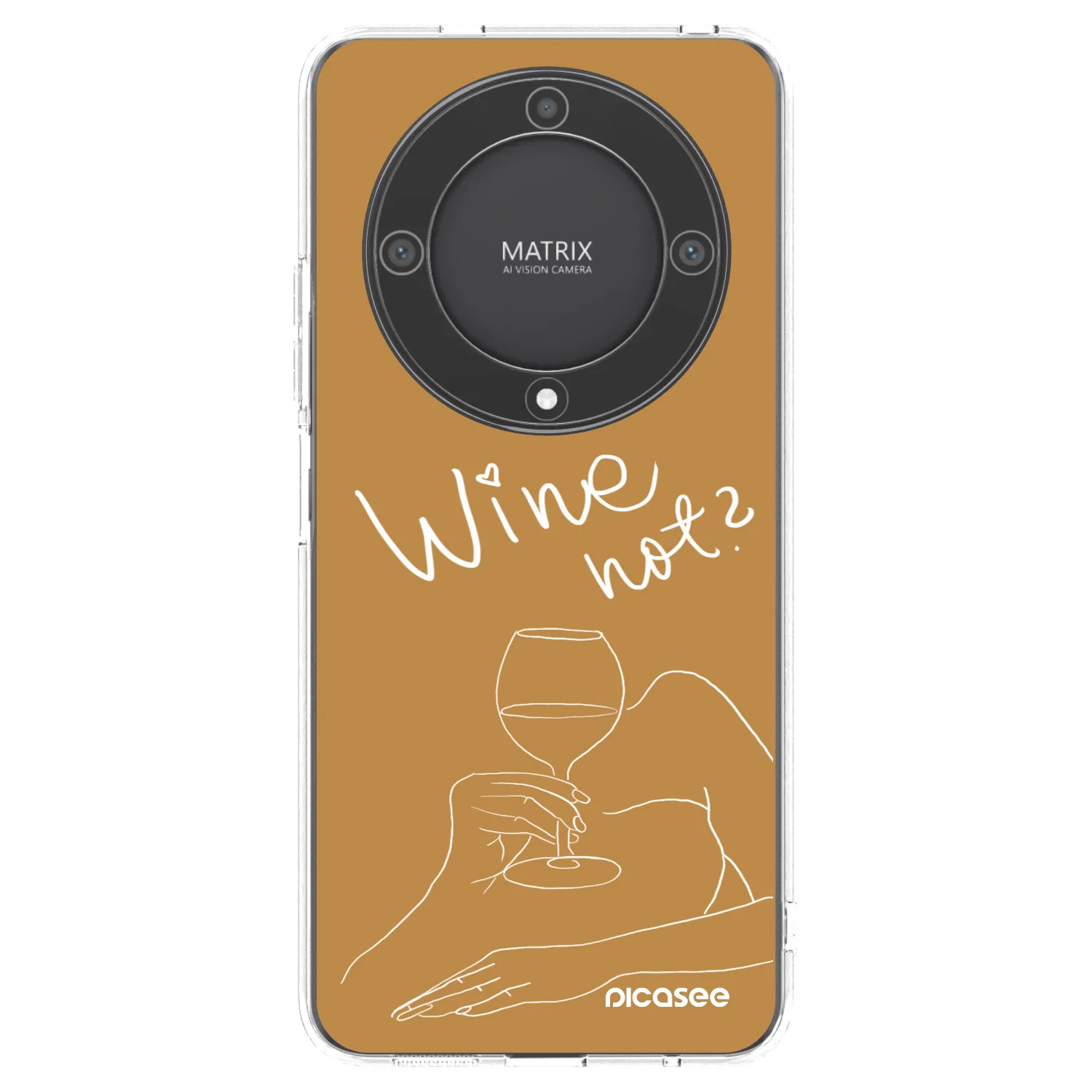 Picasee silikonski prozorni ovitek za Honor Magic5 Lite 5G - Wine not