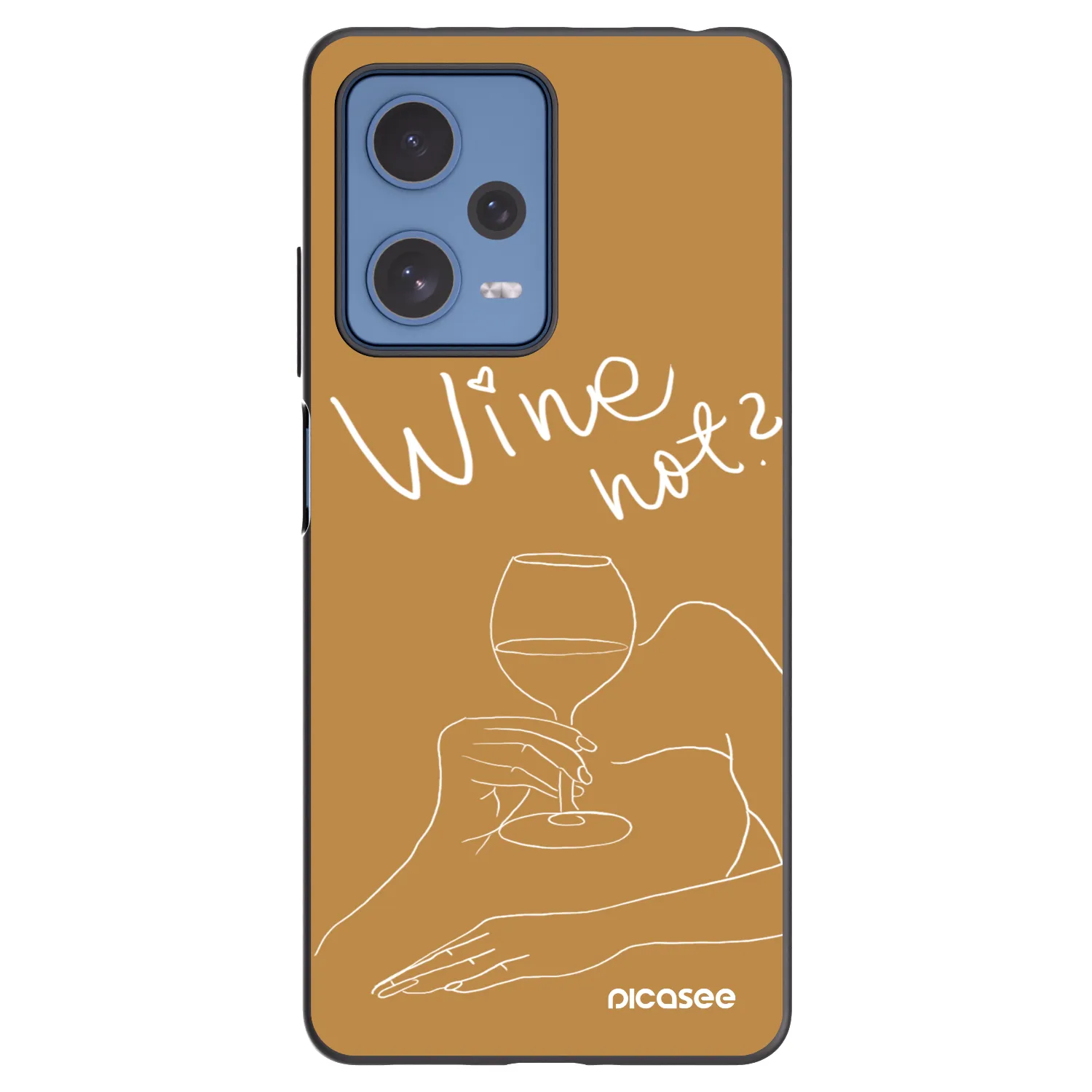 Picasee silikonski črni ovitek za Xiaomi Redmi Note 12 Pro 5G - Wine not