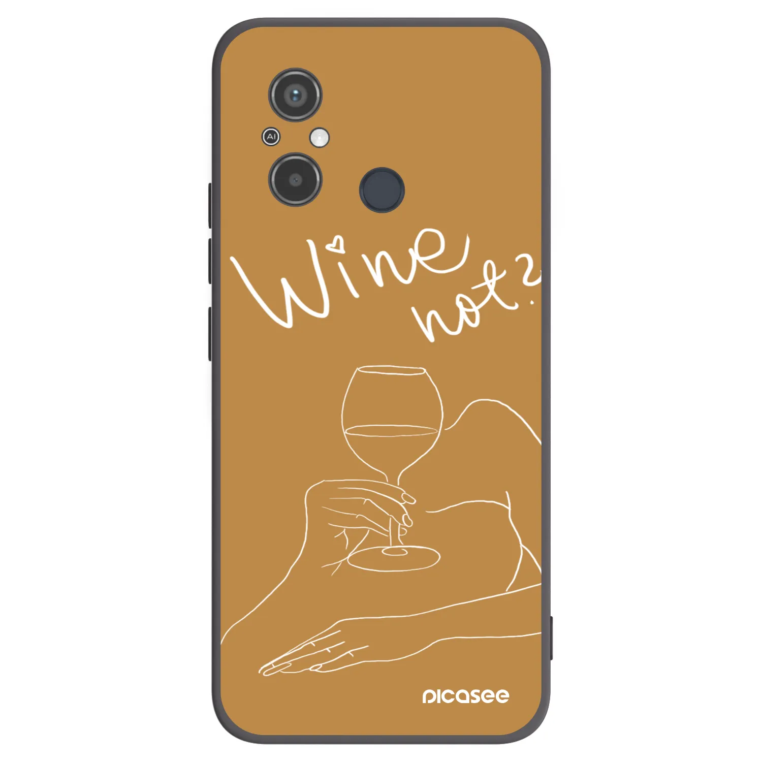 Picasee silikonski črni ovitek za Xiaomi Redmi 12C - Wine not