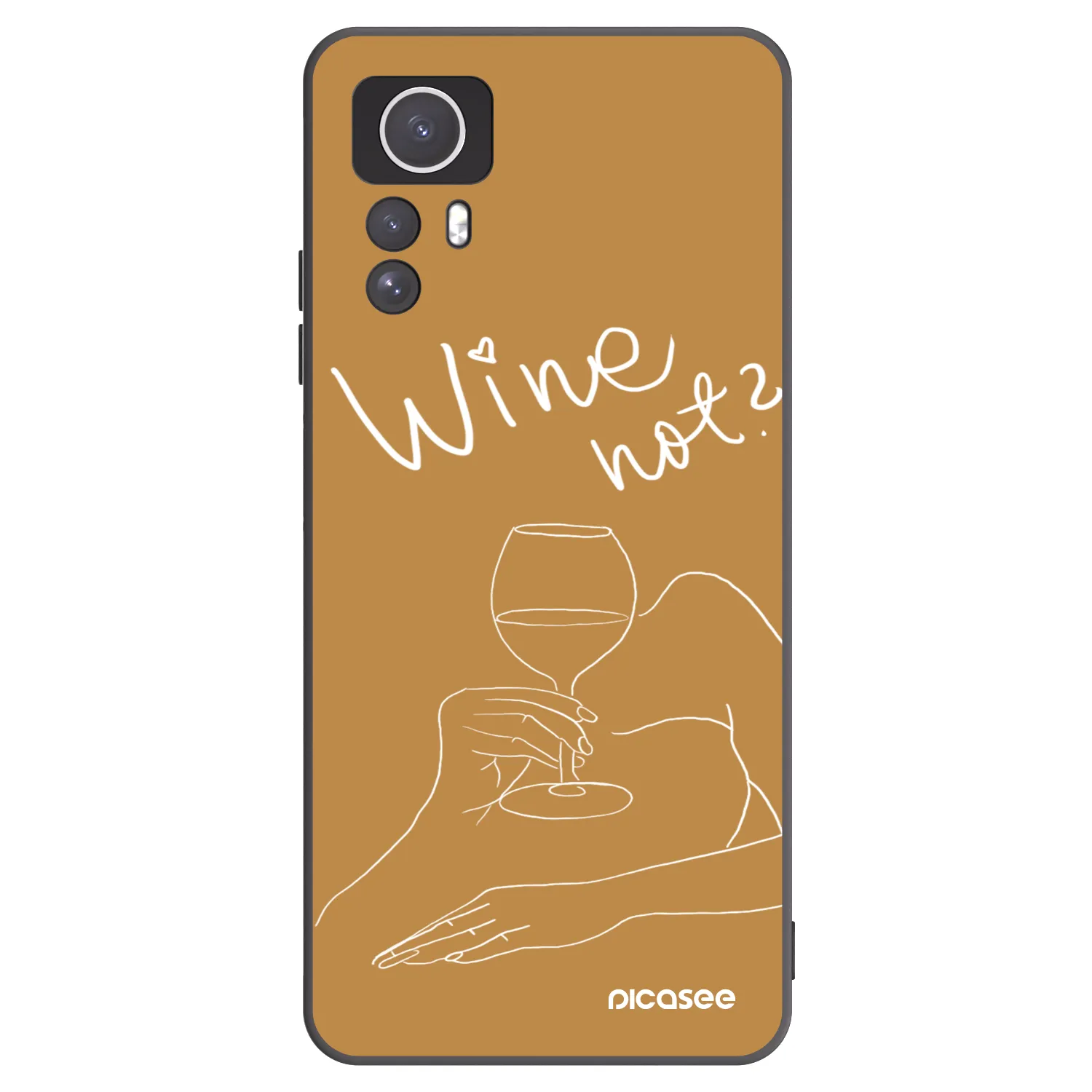Picasee silikonski črni ovitek za Xiaomi Redmi Note 12S - Wine not