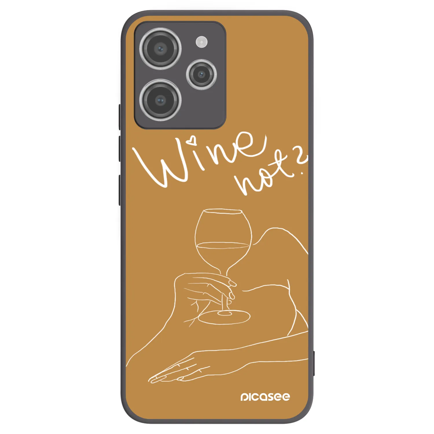 Picasee silikonski črni ovitek za Xiaomi Redmi 12 4G - Wine not