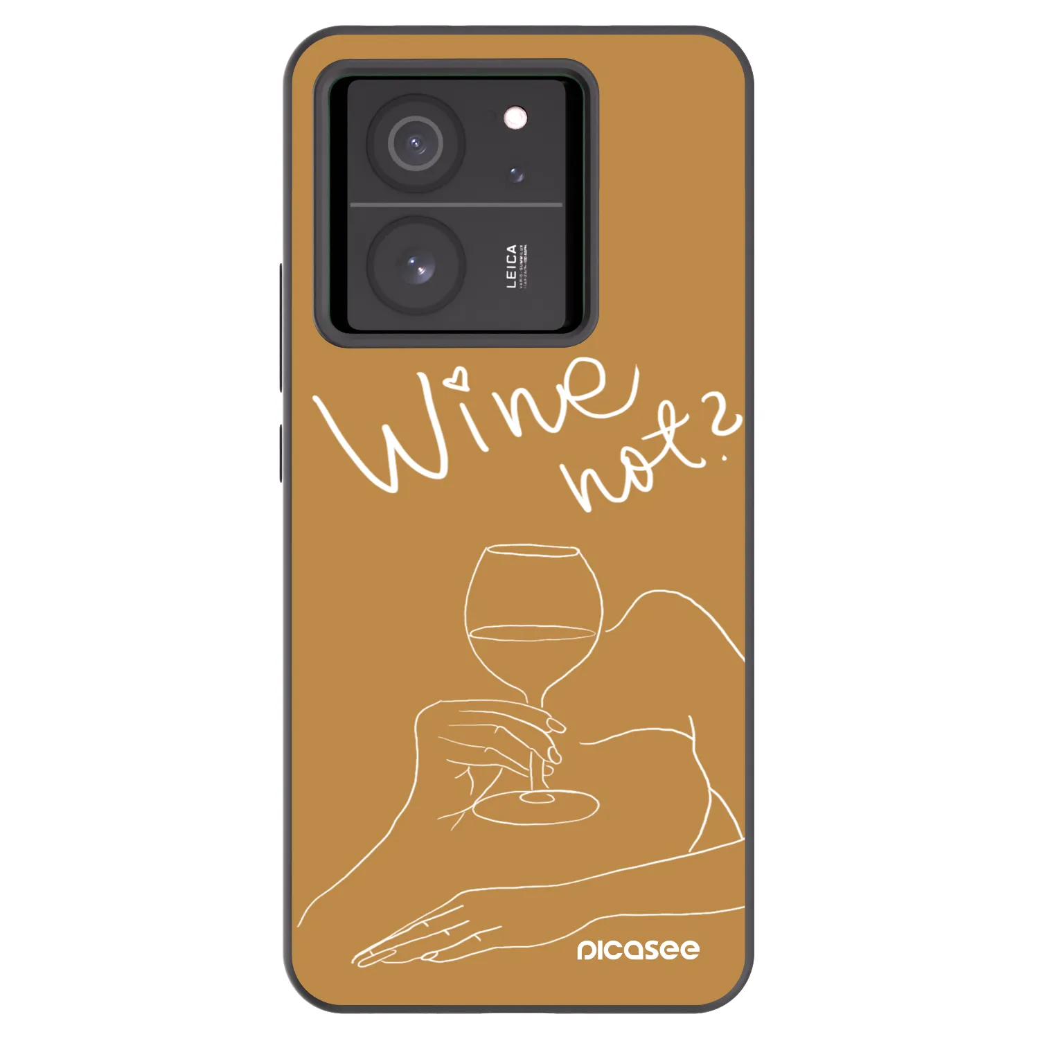 Picasee silikonski črni ovitek za Xiaomi 13T - Wine not