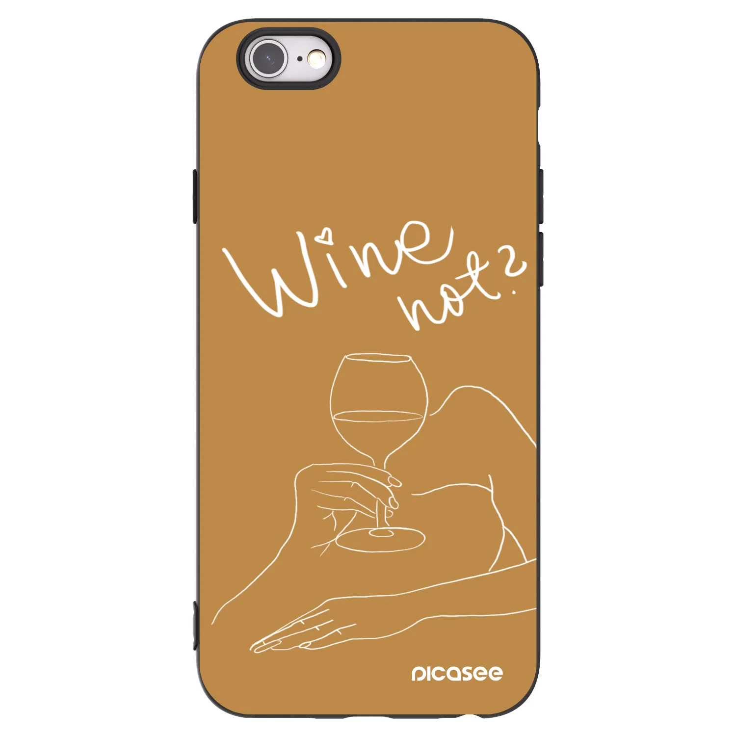 Picasee silikonski črni ovitek za Apple iPhone 6/6S - Wine not