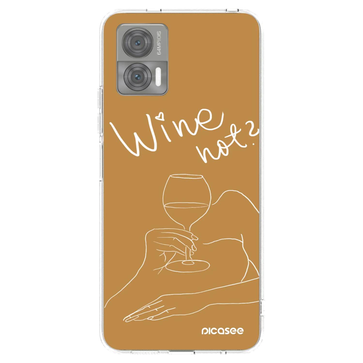 Picasee silikonski prozorni ovitek za Motorola Edge 30 Neo - Wine not