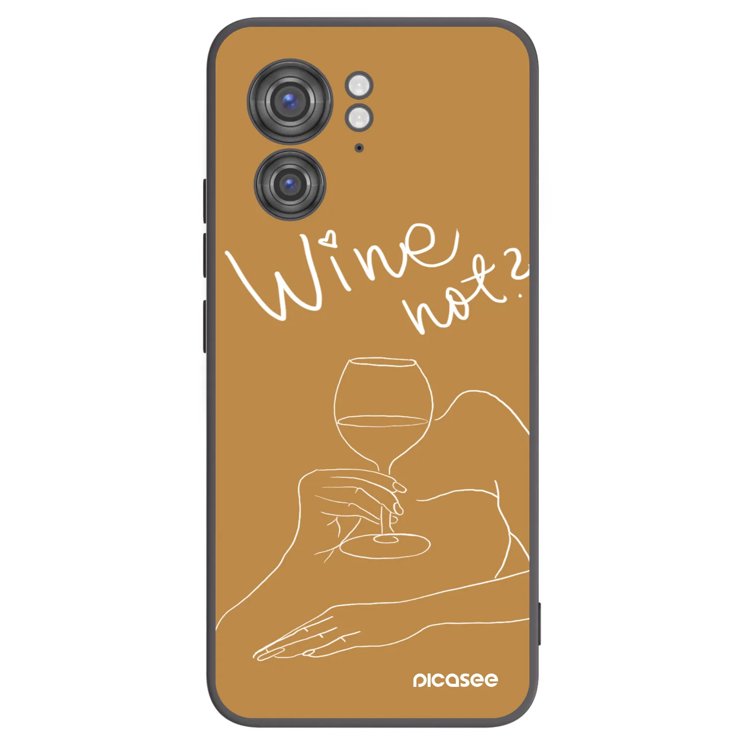 Picasee silikonski črni ovitek za Motorola Edge 40 - Wine not