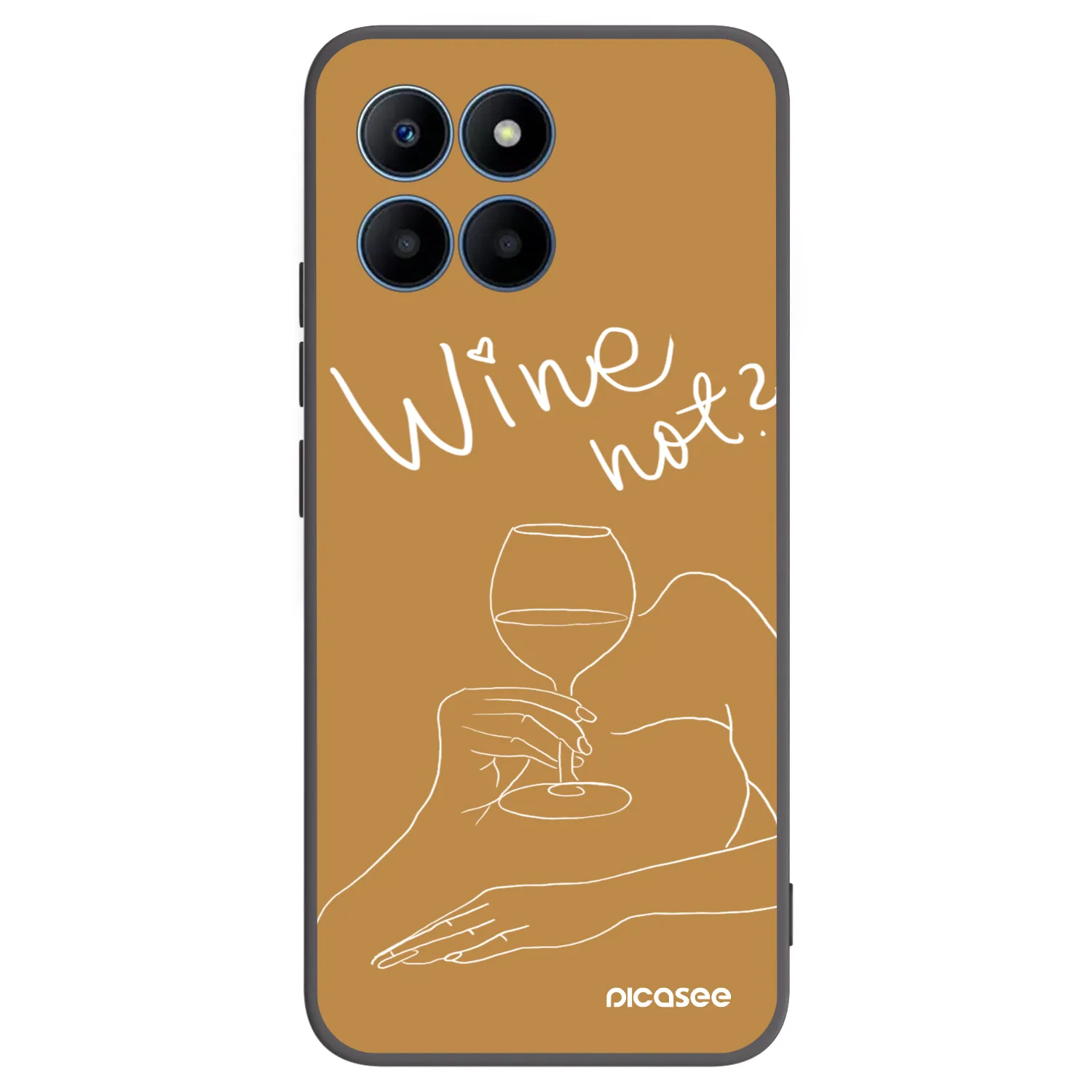 Picasee silikonski črni ovitek za Honor 70 Lite - Wine not