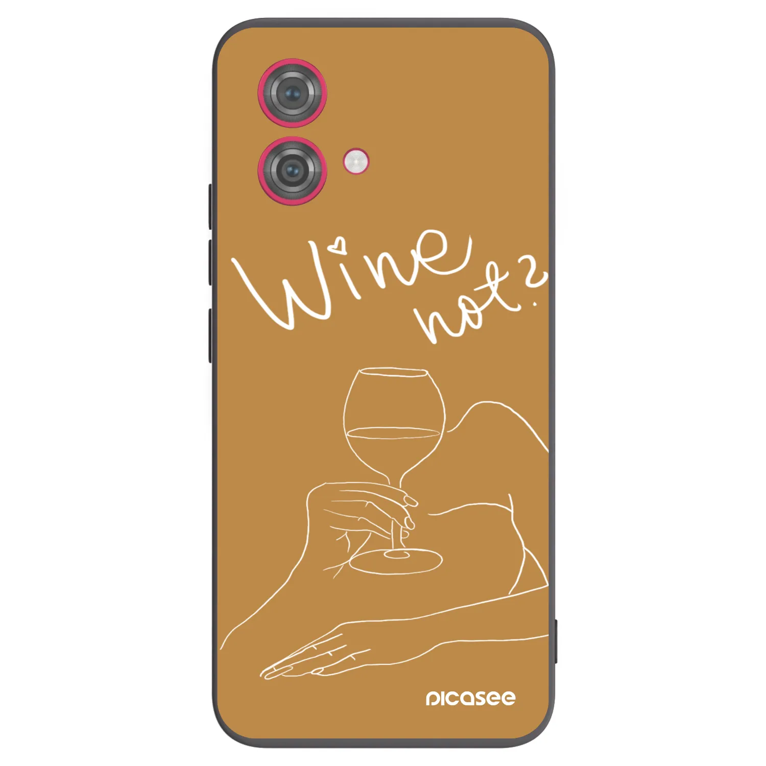 Picasee silikonski črni ovitek za Motorola Moto G84 5G - Wine not