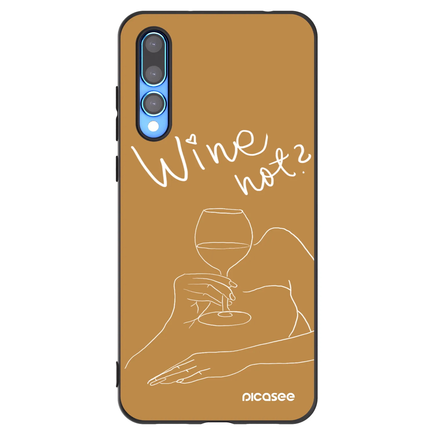 Picasee silikonski črni ovitek za Huawei P20 Pro - Wine not