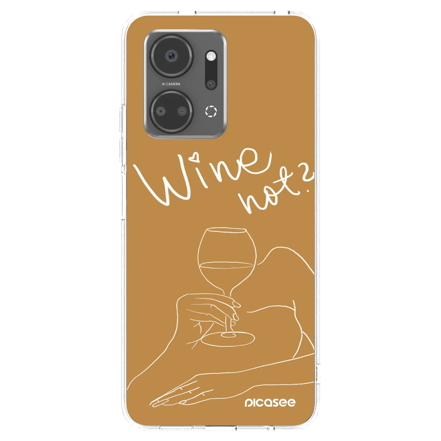 Picasee silikonski prozorni ovitek za Honor X7a - Wine not