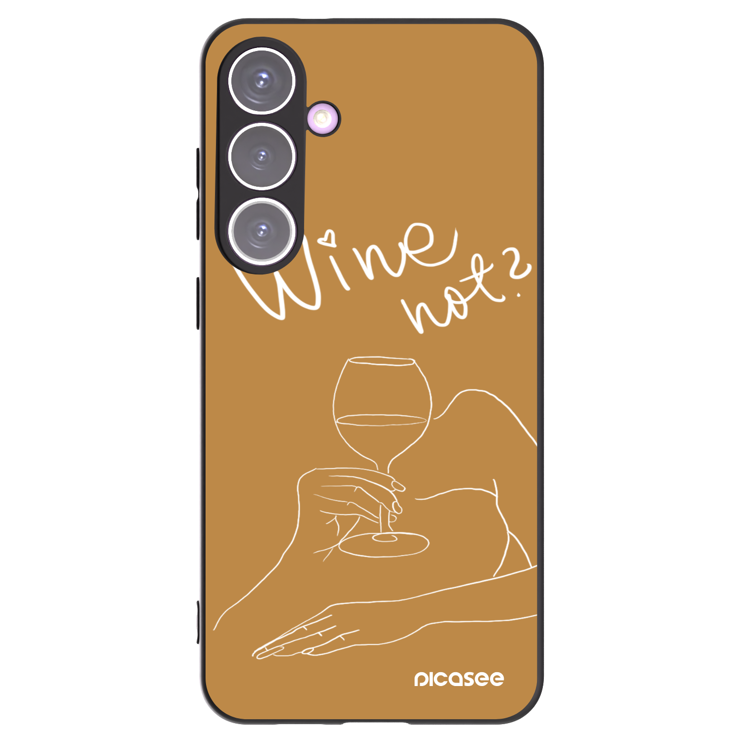 Picasee silikonski črni ovitek za Samsung Galaxy S24+ S926B 5G - Wine not